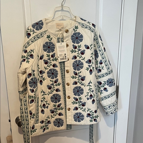 NWT Sezane Renato Jacket 38 Ecru Multicolor - Picture 2 of 5
